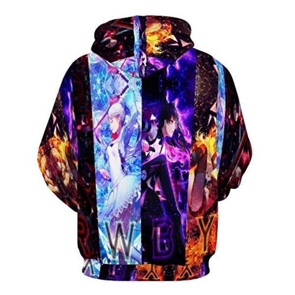 Unisex RWBY Hoodies - 3D Print Hooded Pullover Sweatshirt