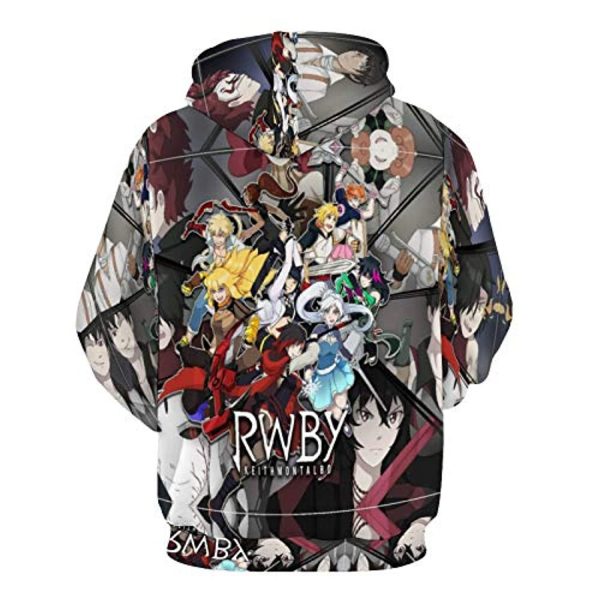 Unisex RWBY Hoodies - 3D Print Hooded Pullover Sweatshirt