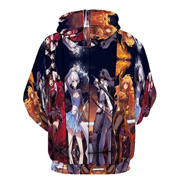 Unisex RWBY Hoodies - 3D Print Hooded Pullover Sweatshirt