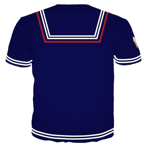 Unisex Stranger Things Scoops Ahoy Steve Navy Cosplay Costume T-shirt