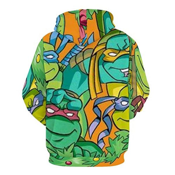 Unisex Teenage Mutant Ninja Turtles Hoodies - Green 3D Print Hooded Pullover Sweatshirt