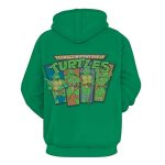 Unisex Teenage Mutant Ninja Turtles Hoodies - Green 3D Print Hooded Pullover Sweatshirt