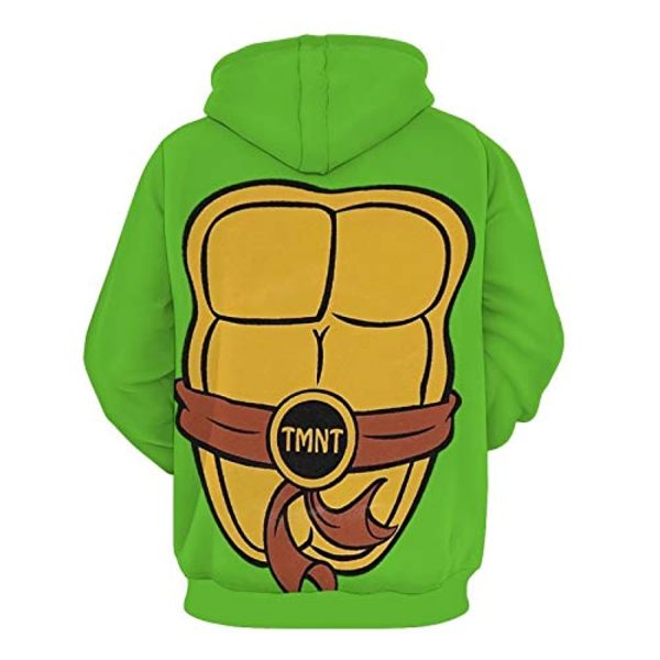 Unisex Teenage Mutant Ninja Turtles Hoodies - Green 3D Print Hooded Pullover Sweatshirt