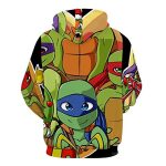 Unisex Teenage Mutant Ninja Turtles Hoodies - Green 3D Print Hooded Pullover Sweatshirt