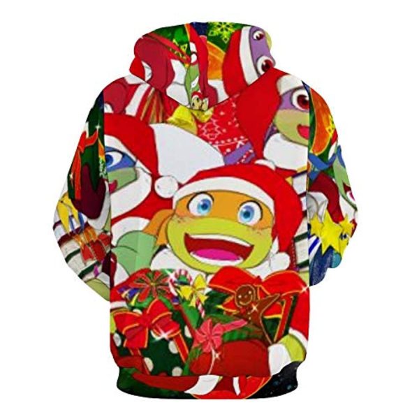 Unisex Teenage Mutant Ninja Turtles Hoodies - Red 3D Print Hooded Pullover Sweatshirt