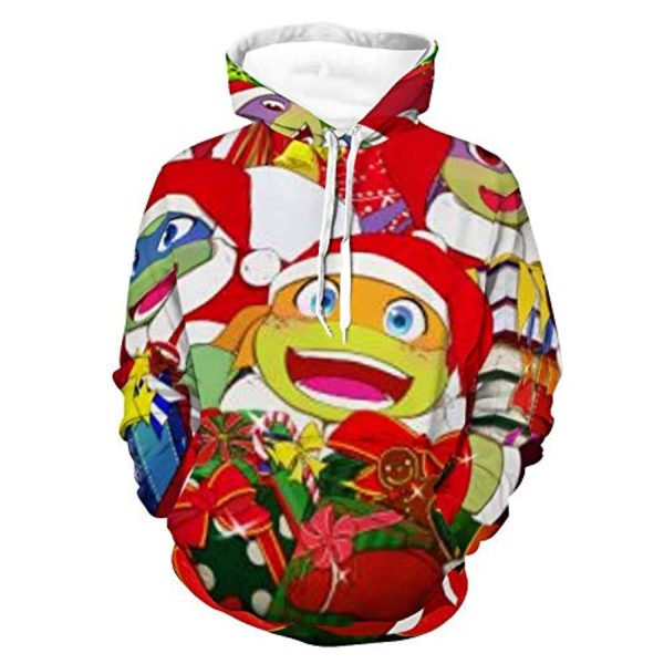 Unisex Teenage Mutant Ninja Turtles Hoodies - Red 3D Print Hooded Pullover Sweatshirt