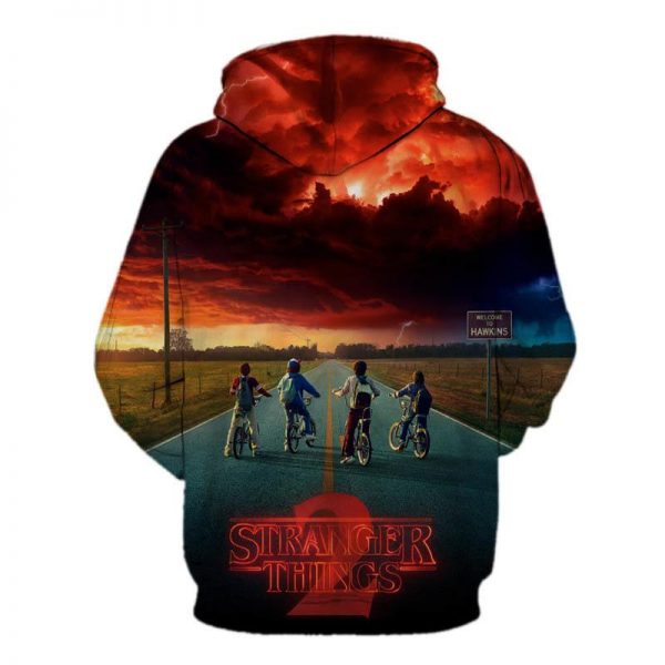 Unisex TV Series Hoodies Stranger Things Season 3 Pullover 3D Print Jacket Sweatshirt