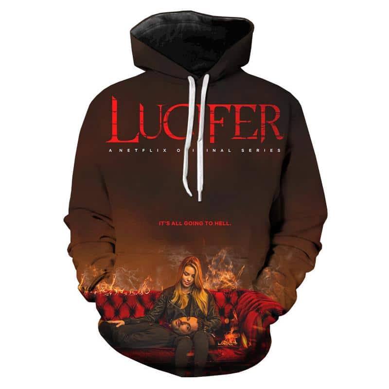Unisex TV Series Lucifer Hoodies - 3D Printed Hooded Sweatshirts