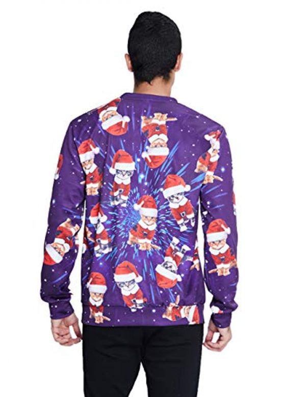 Unisex Ugly Christmas Sweater for Men Women Funny Xmas Pullover Sweatshirt