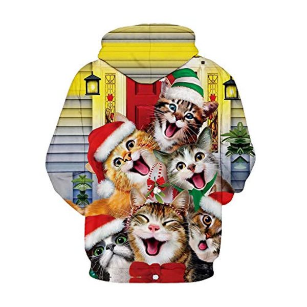 Unisex Ugly Christmas Sweater Funny Plus Size Pullover Hoodie XL-4XL