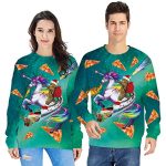 Unisex Ugly Christmas Sweatshirt 3D Graphic Pullover Sweater Funny Cat