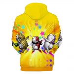 Unisex Yellow 3D Print Monokuma Pullovers Hoodies