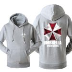 Unseix Resident Evil High Quality Black/Gray Letter Print Hoodie