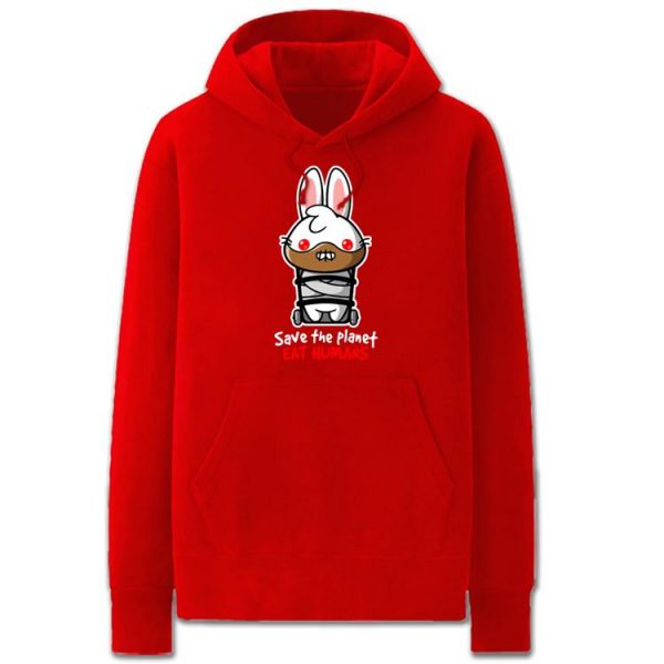 Usavich Hoodies - Solid Color Cute Usavich Cartoon Style Fleece Hoodie