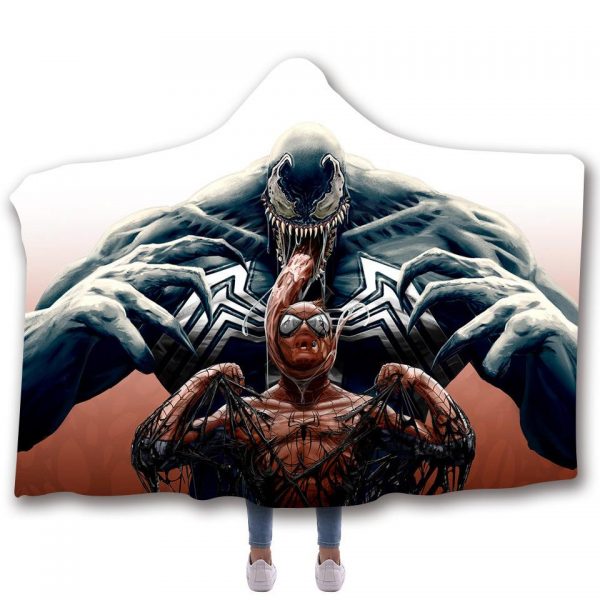 Venom Hooded Blanket - Beaten Black Blanket