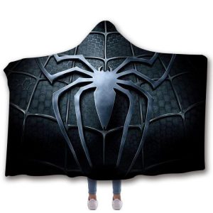 Venom Hooded Blanket - Big Men Spide Black Night Blanket