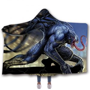 Venom Hooded Blanket - Big Men Transform Black Night Blanket
