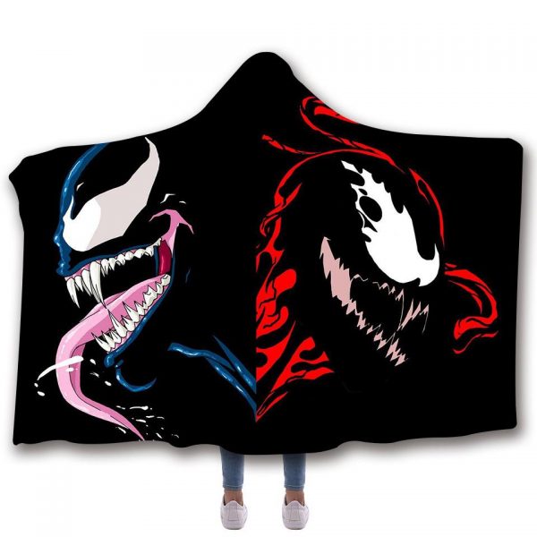Venom Hooded Blanket - Disintegration Black Blanket