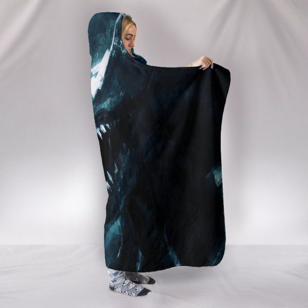 Venom Hooded Blanket - Long Tongue Black Blanket