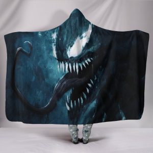 Venom Hooded Blanket - Long Tongue Black Blanket