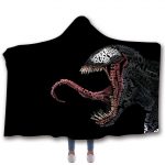 Venom Hooded Blanket - Open Mouth Black Blanket