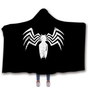 Venom Hooded Blanket V21 - Black Spider Blanket