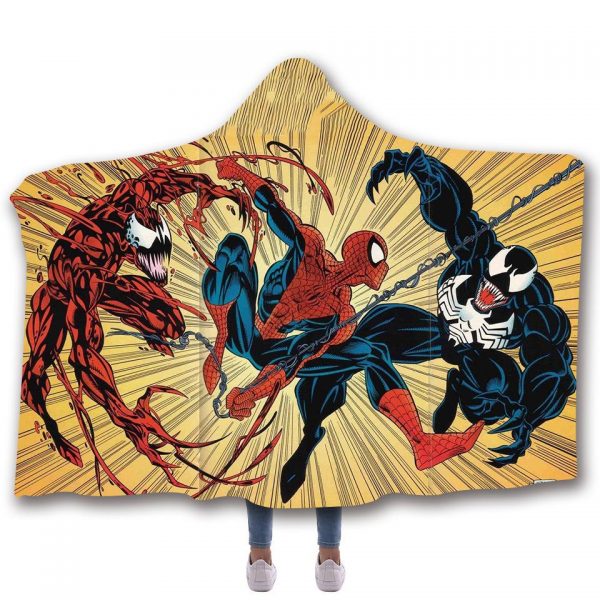 Venom Hooded Blanket - Venom Fight Each Other Blanket