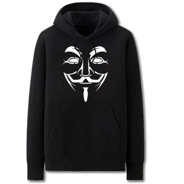 VForVendetta Hoodies - Solid Color VForVendetta Icon Fleece Hoodie