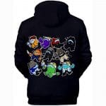 Video Game Among Us Hoodie - 3D Print Black Drawstring Pullover Sweater with Pocket