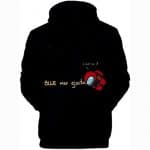 Video Game Among Us Hoodie - 3D Print Black Funny Drawstring Pullover Sweater with Pocket