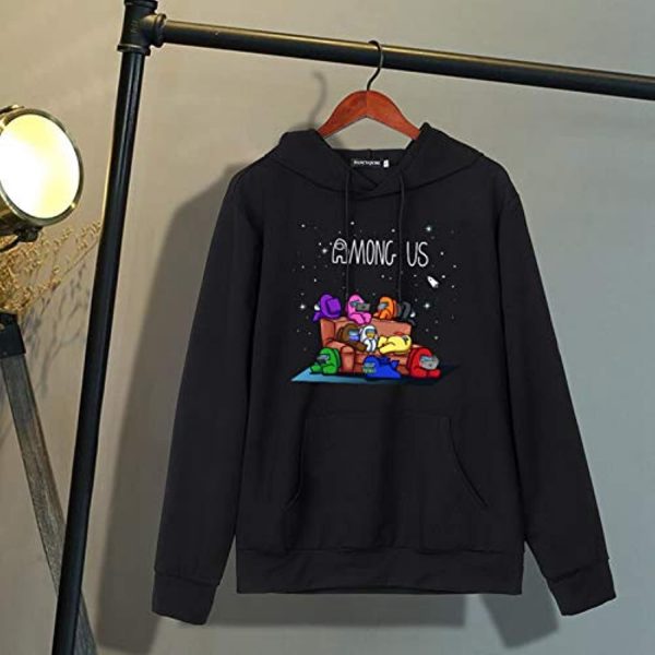 Video Game Among Us Hoodie - 3D Print Drawstring Pullover Hoodie