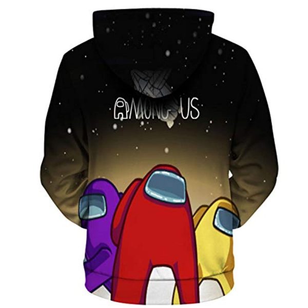 Video Game Among Us Hoodie - 3D Print Drawstring Pullover Hoodie