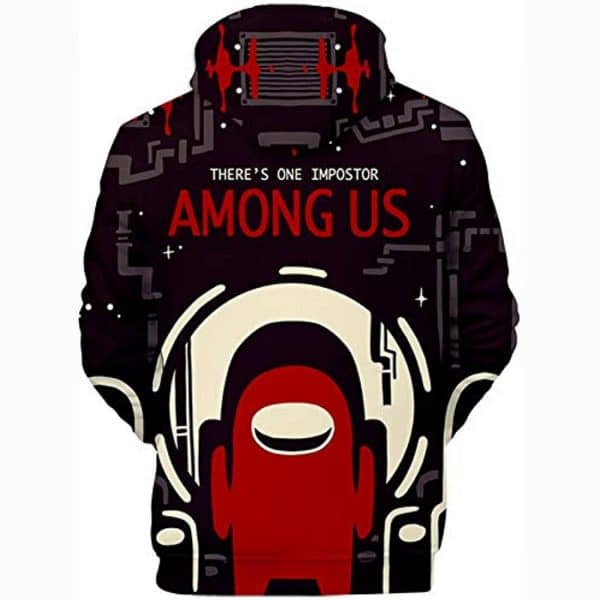 Video Game Among Us Hoodie - 3D Print Drawstring Pullover Hoodie
