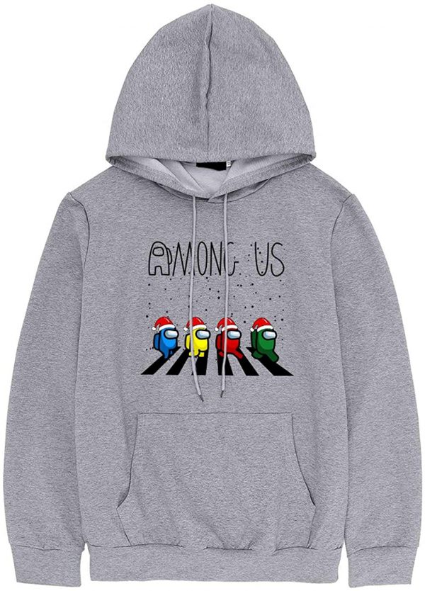 Video Game Among Us Hoodie - 3D Print Funny Black Drawstring Pullover Hoodie