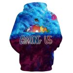 Video Game Among Us Hoodie -  3D Print Galaxy Casual Pullover Drawstring Hoodie