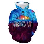 Video Game Among Us Hoodie -  3D Print Galaxy Casual Pullover Drawstring Hoodie