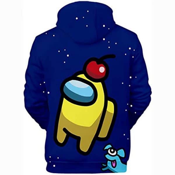 Video Game Among Us Hoodie - 3D Print Navy Blue Drawstring Pullover Hoodie