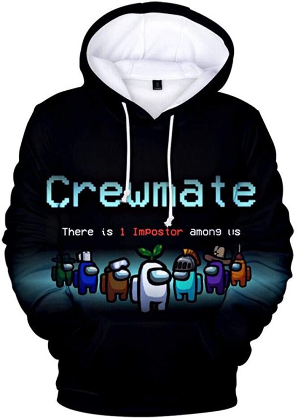 Video Game Among Us Hoodie - 3D Print Pullover Hoodie