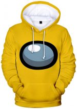 Video Game Among Us Hoodie - 3D Print Solid Color 5 Colors Drawstring Pullover Hoodie