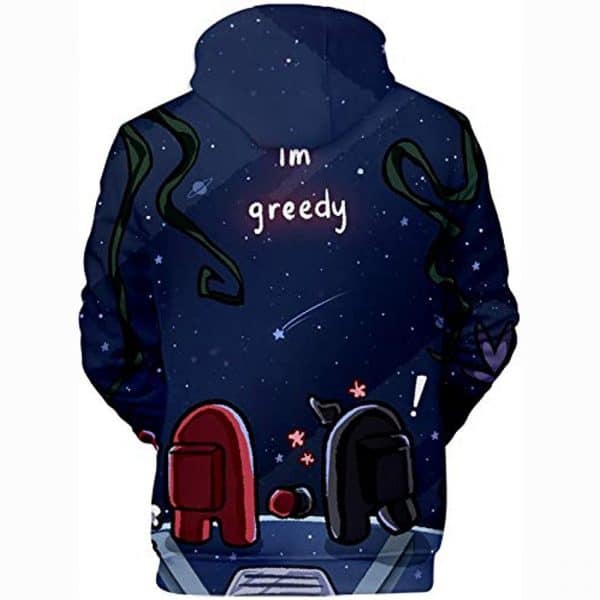 Video Game Among Us Hoodie - 3D Print Starry Sky Drawstring Pullover Hoodie