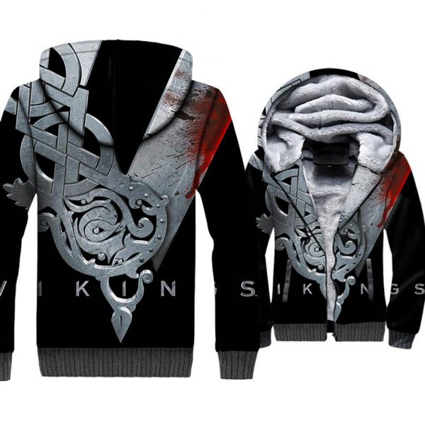 Vikings Jackets - Vikings Series Vikings Icon Super Cool 3D Fleece Jacket