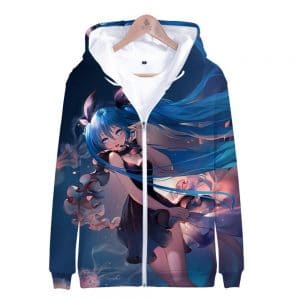 Vocaloid Hatsune Miku 3D Print Hoodie Sweatshirt Zipper Jacket