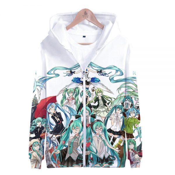 Vocaloid Hatsune Miku Hooded Jacket Outwear - 3D Print Hoodie Sweatshirt
