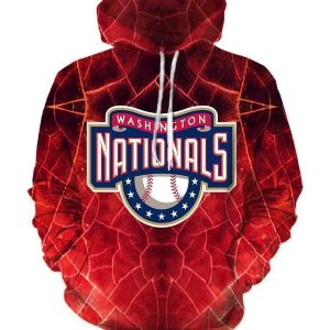 Washington Nationals Hoodies - Pullover Red Hoodie