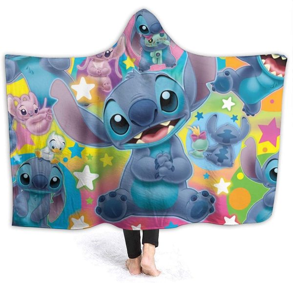 Wearable Blanket - Li-Lo & Sti-Tch Baby Anime Hooded Blanket