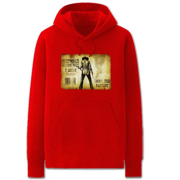 Westworld Hoodies - Solid Color Westworld Ticket Fleece Hoodie