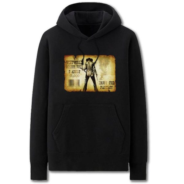Westworld Hoodies - Solid Color Westworld Ticket Fleece Hoodie