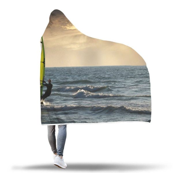 Winds UpHooded Blanket - Sailboat Sea Blanket