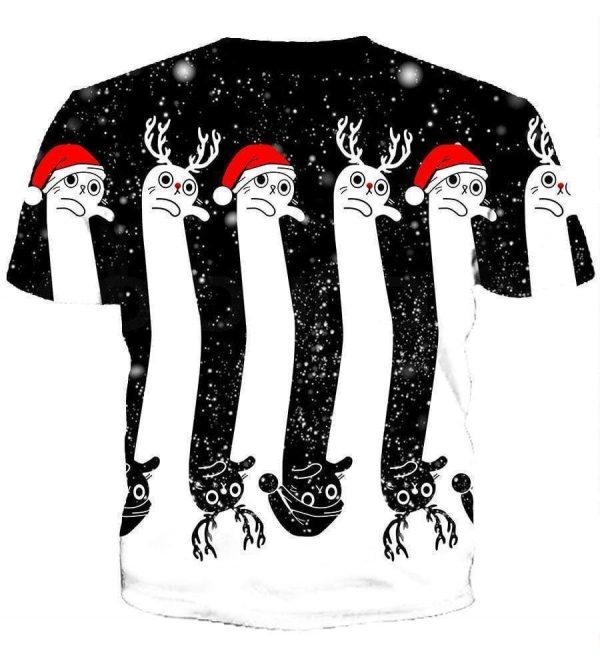 Winter Christmas Deer Hoodies - Pullover Black Hoodie
