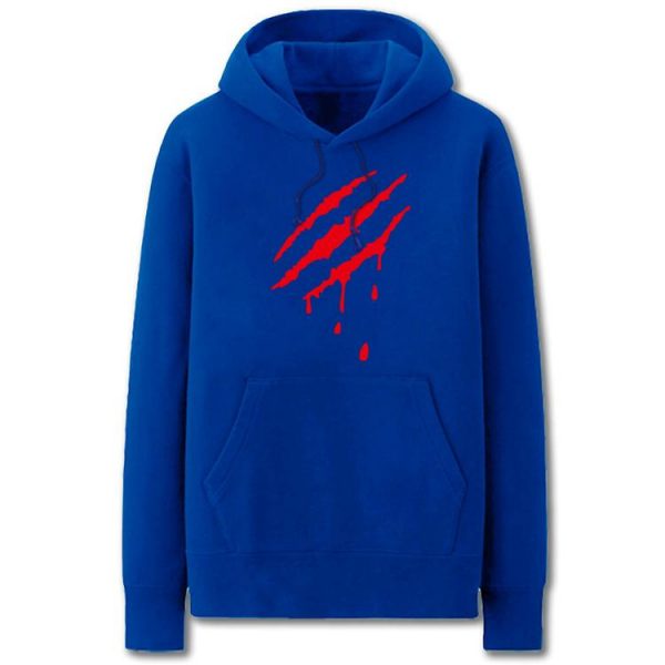 Wolverine Hoodies - Solid Color Wolverine LOGO Icon Super Cool Fleece Hoodie